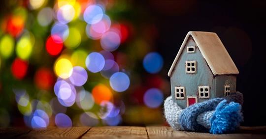 Home lighting during winter - representation