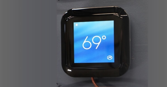 thermostat set to 69 degrees