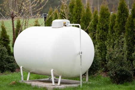 Propane gas tank for home.