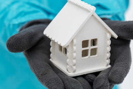 small white miniature house