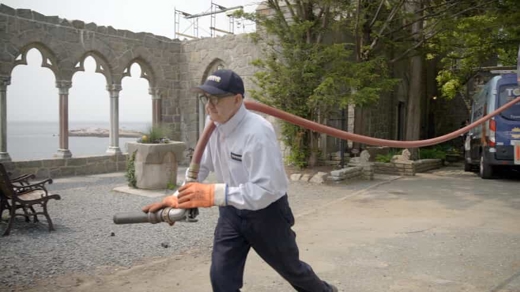 A fuel worker at work