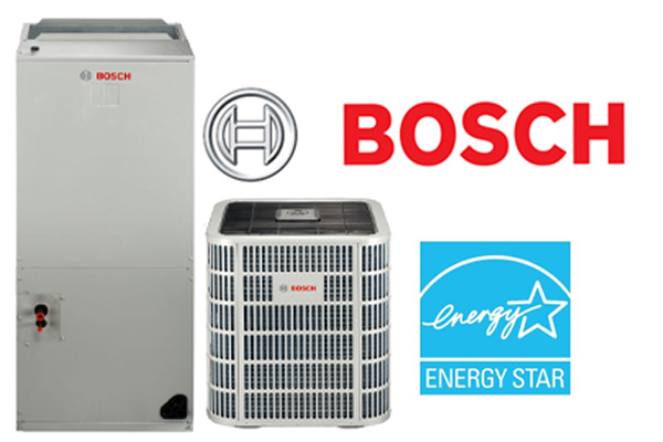 image of bosch heat pump condenser and indoor air handler