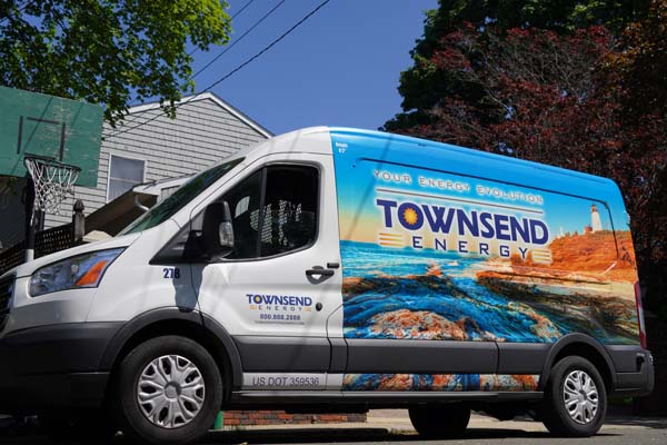 image of a townsend energy van depicting hvac service company