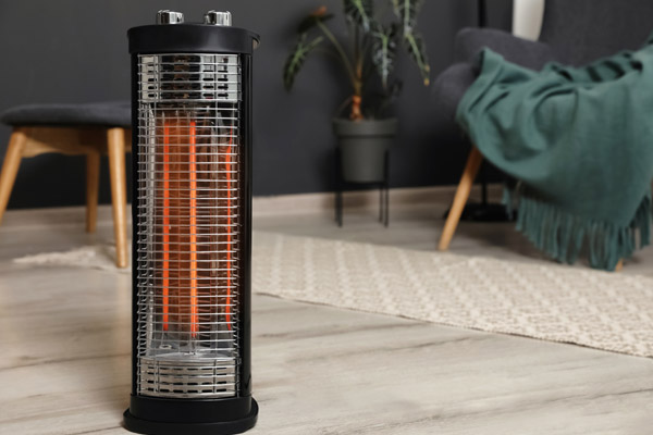 image of a space heater depicting home heating tips