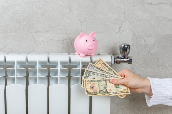 image of radiator depicting saving money on home heating costs