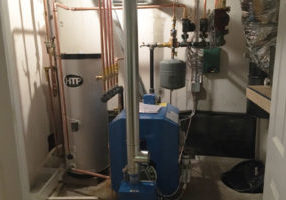 image of a new boiler installation