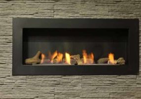 image of a propane gas fireplace